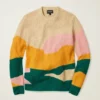 Abstract Sunset Crew Neck Sweater