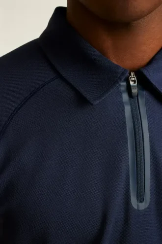 All Day Long Sleeve Zip Polo
