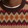 Argyle Fair Isle Crew Neck Sweater