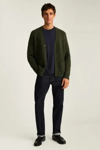Cable Knit Cardigan for Men by Bonobos | Merino Blend Heritage Style
