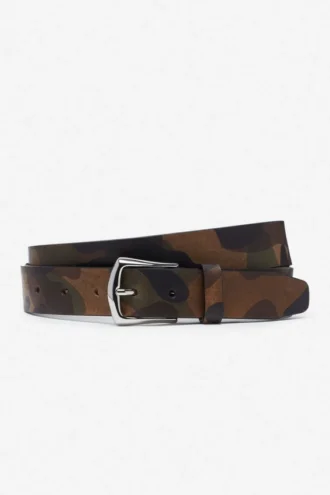 Camo Leather Belt