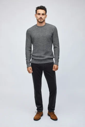 Cotton Cashmere Cable Crew Neck Sweater