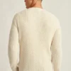 Cotton Cashmere Cable Crew Neck Sweater