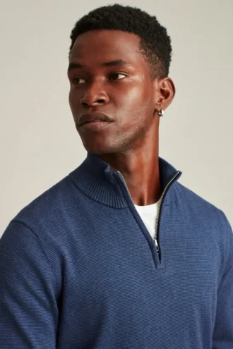 Cotton Cashmere Half-Zip