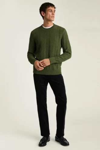 Cotton Cashmere Roll Neck Sweater