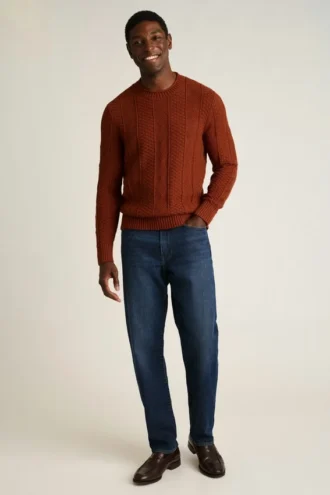 Cotton Cashmere Roll Neck Sweater