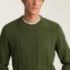 Cotton Cashmere Roll Neck Sweater
