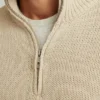 Cotton Linen Half Zip Sweater