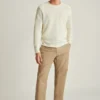 Cotton Linen Roll Neck Sweater