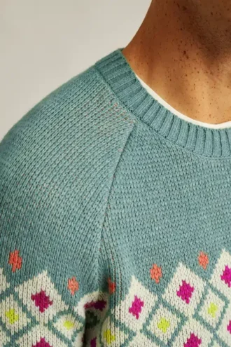Crew Neck Fair Isle Sweater