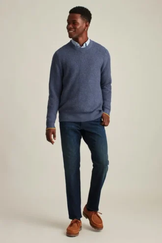 Diamond Stitch Crew Neck Sweater