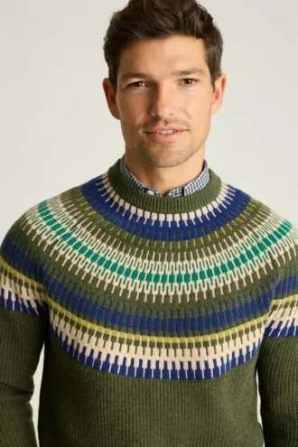Fair Isle Wool Blend Sweater by Bonobos | Festive Warm Knit
