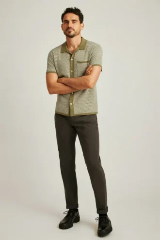 Geo Cabana Sweater Polo