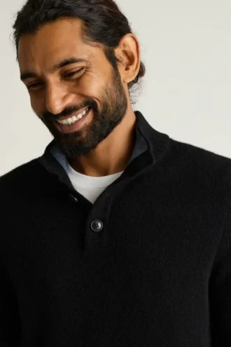 Italian Cashmere Mock Neck Sweater