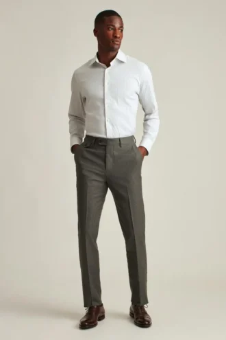 Italian Stretch Brushed Wool Suit Pant