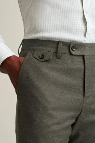 Italian Stretch Brushed Wool Suit Pant