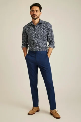 Italian Stretch Cotton Suit Pant