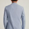 Italian Stretch Seersucker Suit Jacket – White & Navy Suit Jacket