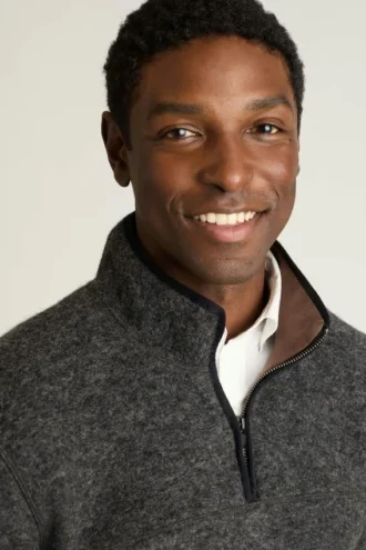 Italian Wool Fleece Quarter Zip