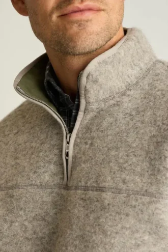 Italian Wool Fleece Quarter Zip
