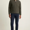 Italian Wool Half Zip Pullover Sweater