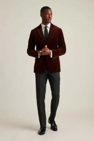 Jetsetter Italian Stretch Velvet Blazer