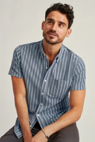 Knit Oxford Short Sleeve Shirt