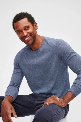Lightweight Cotton Crew Neck Sweater