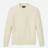 Lightweight French Terry Crew-Neck Sweater