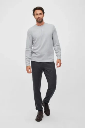 Lightweight Waffle Henley
