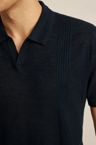 Linen Blend Sweater Polo