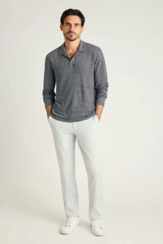 Linen Polo Shirt for Men by Bonobos | Long-Sleeve Coastal Style