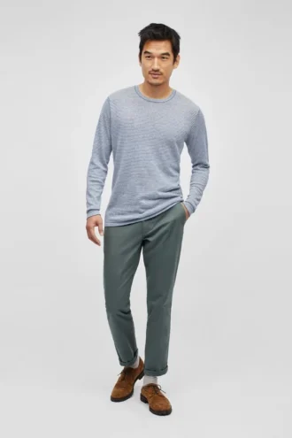 Linen Sweater Tee: Lightweight, Striped Long Sleeve