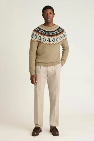 Men’s Holiday Sweater by Bonobos | Festive Fair Isle Penguin Knit