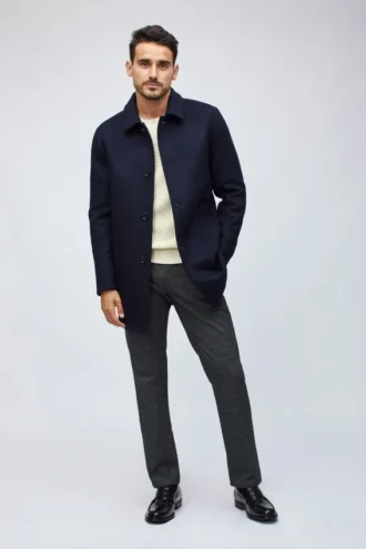 Mens Italian Wool Car Coat