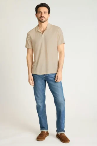 Mens Linen Polo Shirt