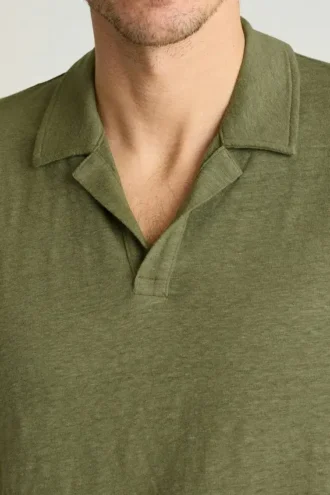 Mens Linen Polo Shirt