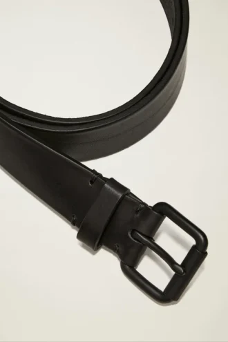 Mens Monochrome Leather Belt