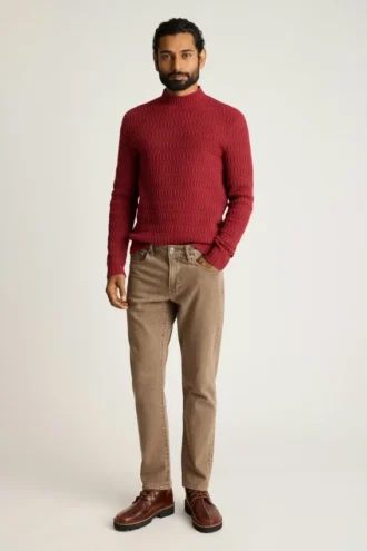 Merino Blend Mock Neck Sweater