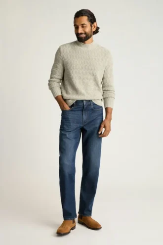 Merino Blend Mock Neck Sweater
