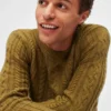 Merino Cable Crew Neck Sweater