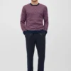Merino Jacquard Crew Neck Sweater
