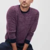 Merino Jacquard Crew Neck Sweater