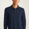 Merino Long Sleeve Sweater Polo