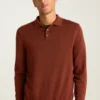 Merino Long Sleeve Sweater Polo