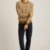 Midweight Stripe Stitch Crew Neck Sweater