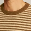 Midweight Stripe Stitch Crew Neck Sweater