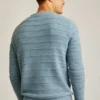 Midweight Texture Stitch Crew Neck Sweater