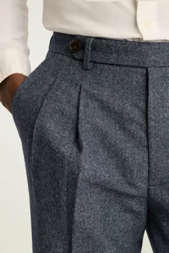 Pleated Wool Trousers | Elegant Wool Trousers with Vintage Appeal