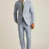 Portuguese Stretch Chambray Suit Jacket
